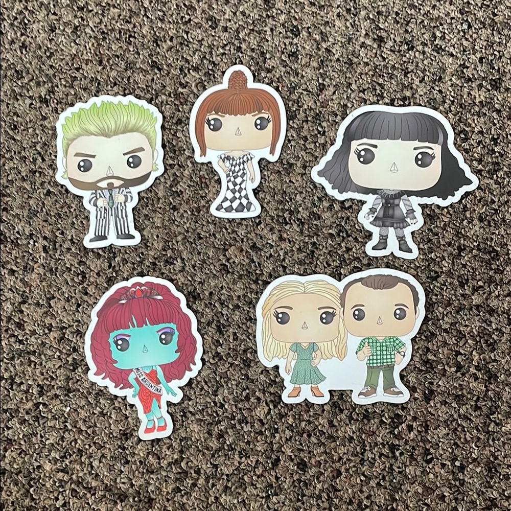 Set of 5 Beetlejuice Broadway Magnets